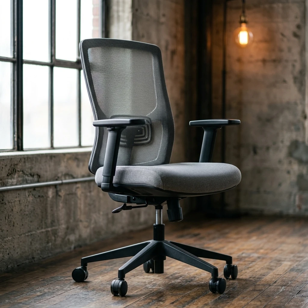 Industrial Home Office Setup 2026 — TRALT Office Chair Ergonomic Desk Chair, 330 LBS Home Mesh Office Desk Chairs with Wheels, Comfortable Gaming Chairs (White)